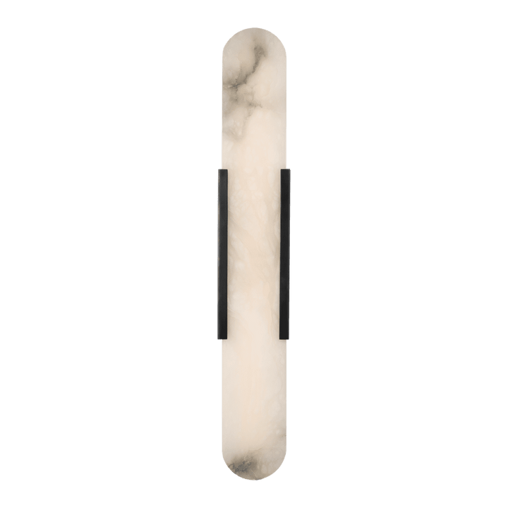 Melange 28" Elongated Sconce - Bronze with Alabaster Visual Comfort 1