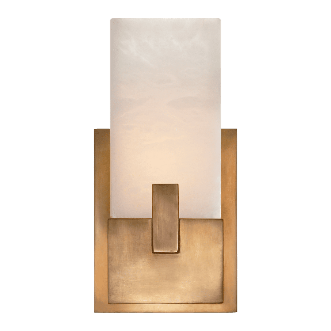 Covet Short Clip Bath Sconce - Antique-Burnished Brass Visual Comfort 1