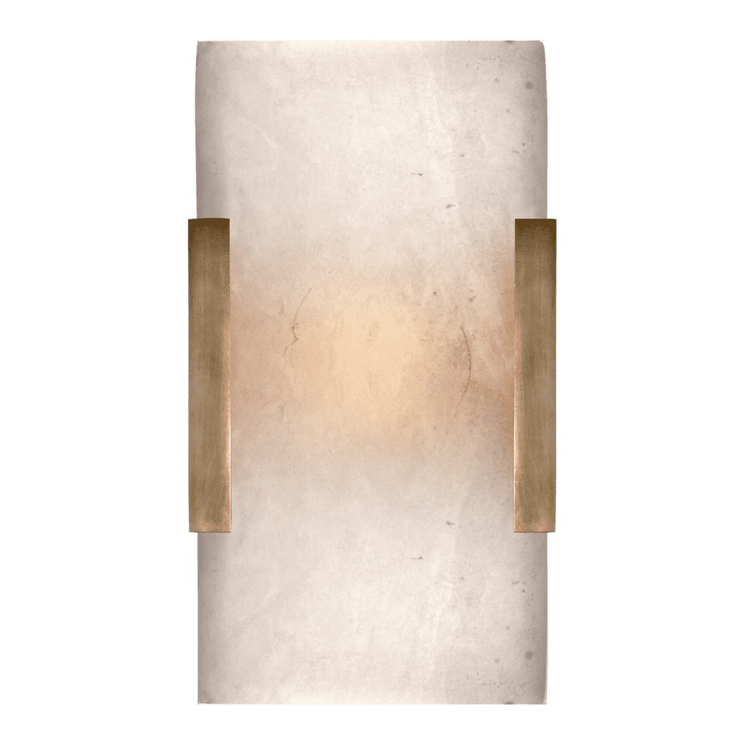 Covet Wide Clip Bath Sconce - Antique-Burnished Brass Visual Comfort 1