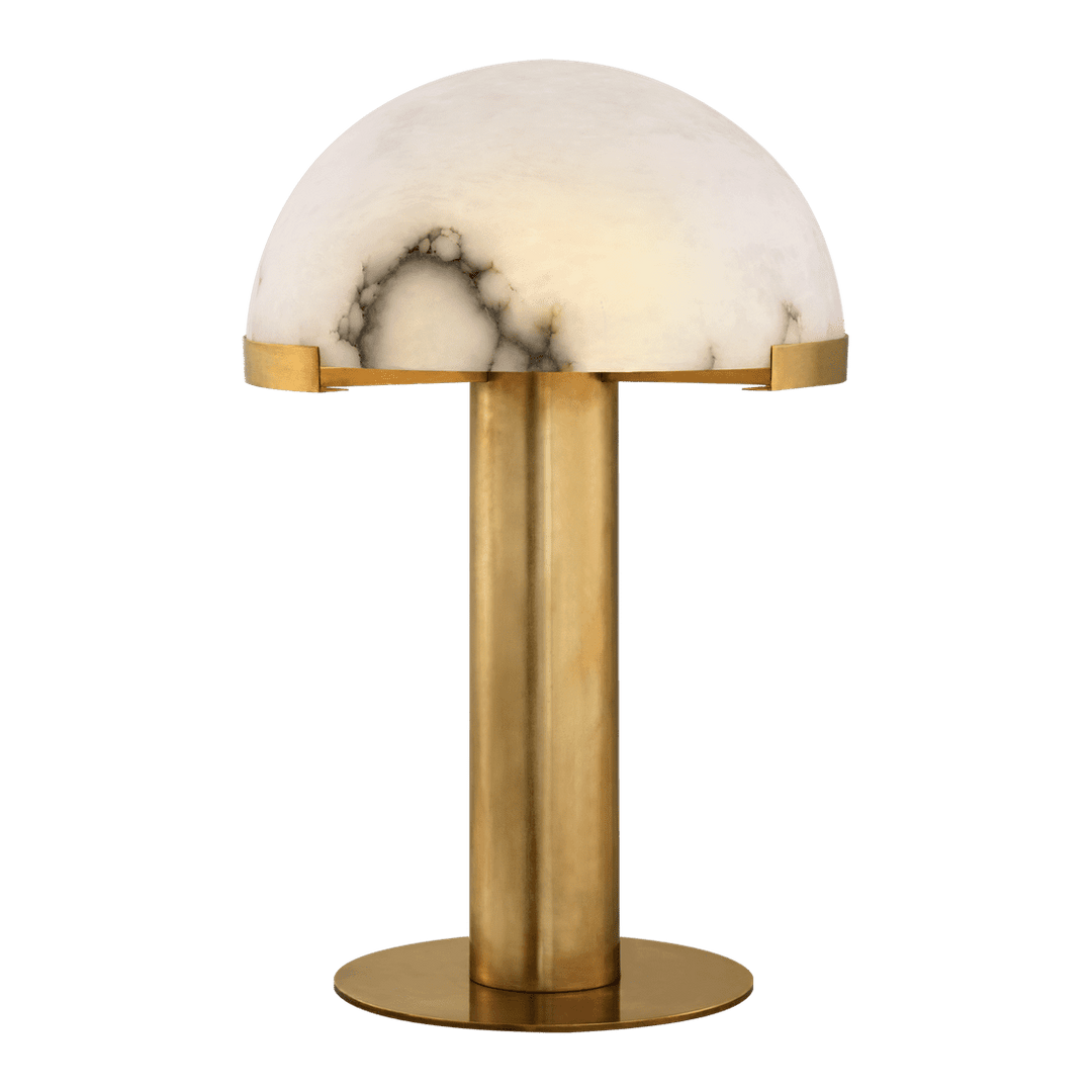 Melange Table Lamp - Antique-Burnished Brass with Alabaster Visual Comfort 1