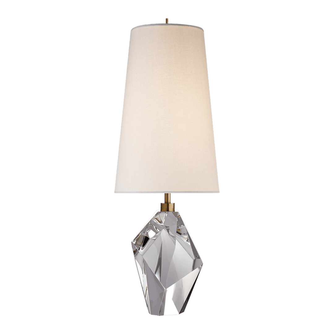 Halcyon Accent Table Lamp - Crystal with Linen Shade Visual Comfort 1