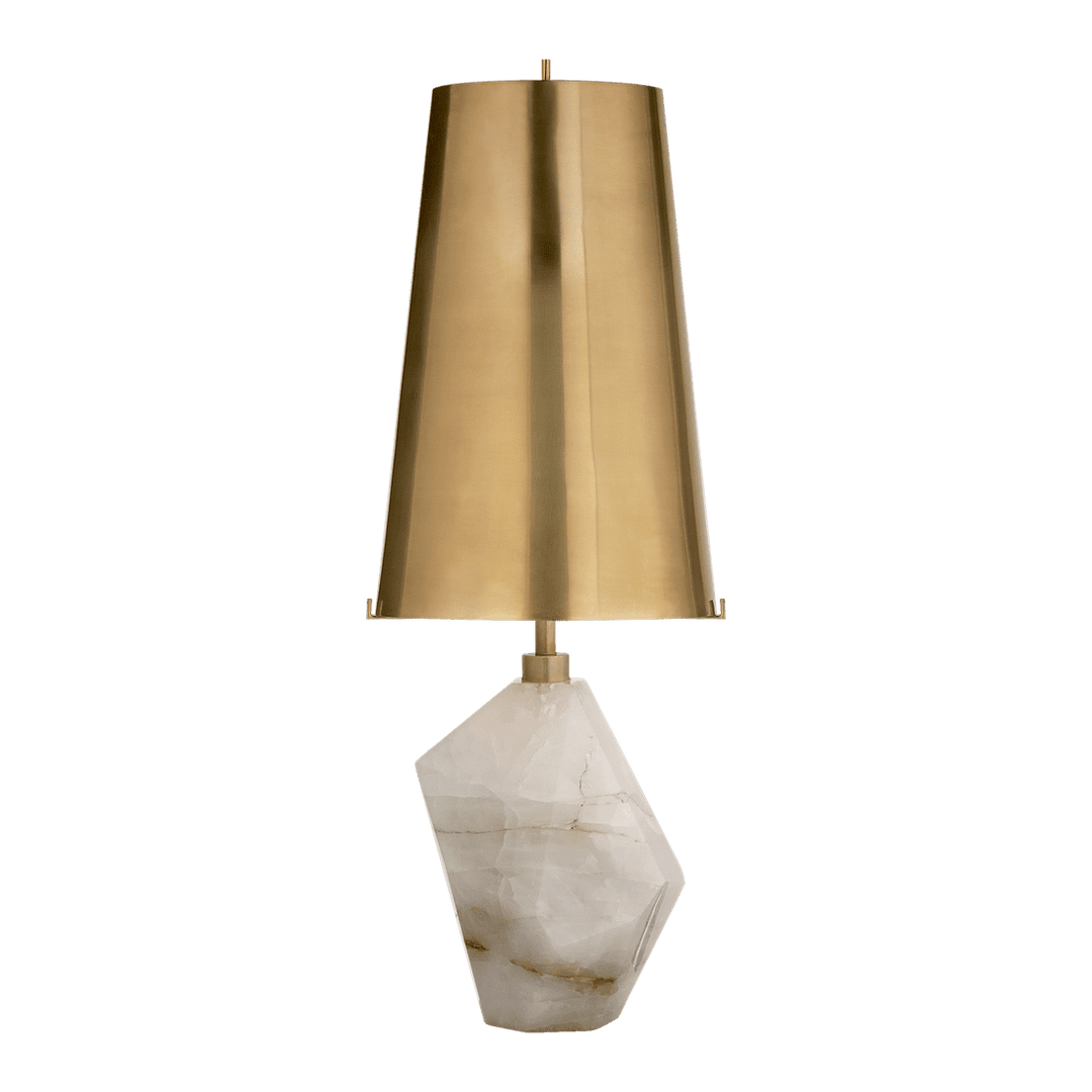 Halcyon Accent Table Lamp - Quartz with Antique Brass Shade Visual Comfort 1