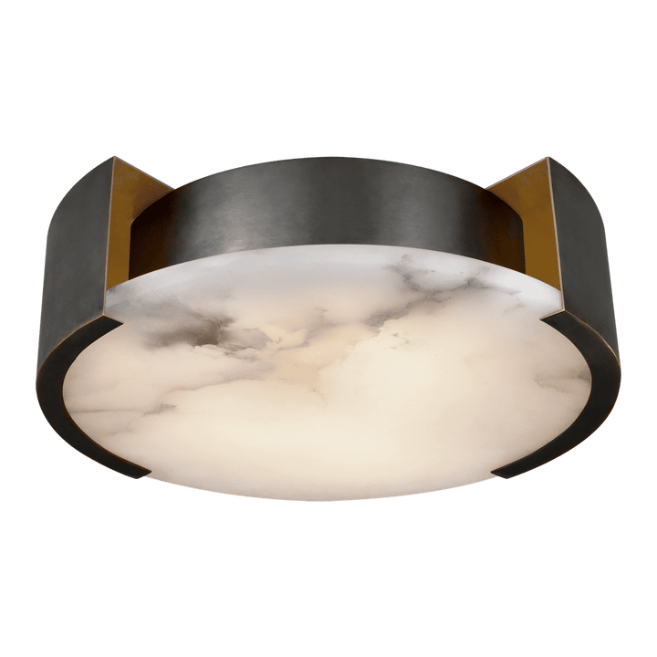 Melange Small Flush Mount - Bronze with Alabaster Visual Comfort 1