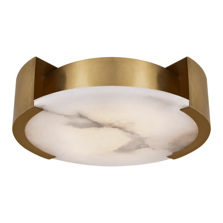 Melange Large Flush Mount - Antique-Burnished Brass with Alabaster Visual Comfort 1