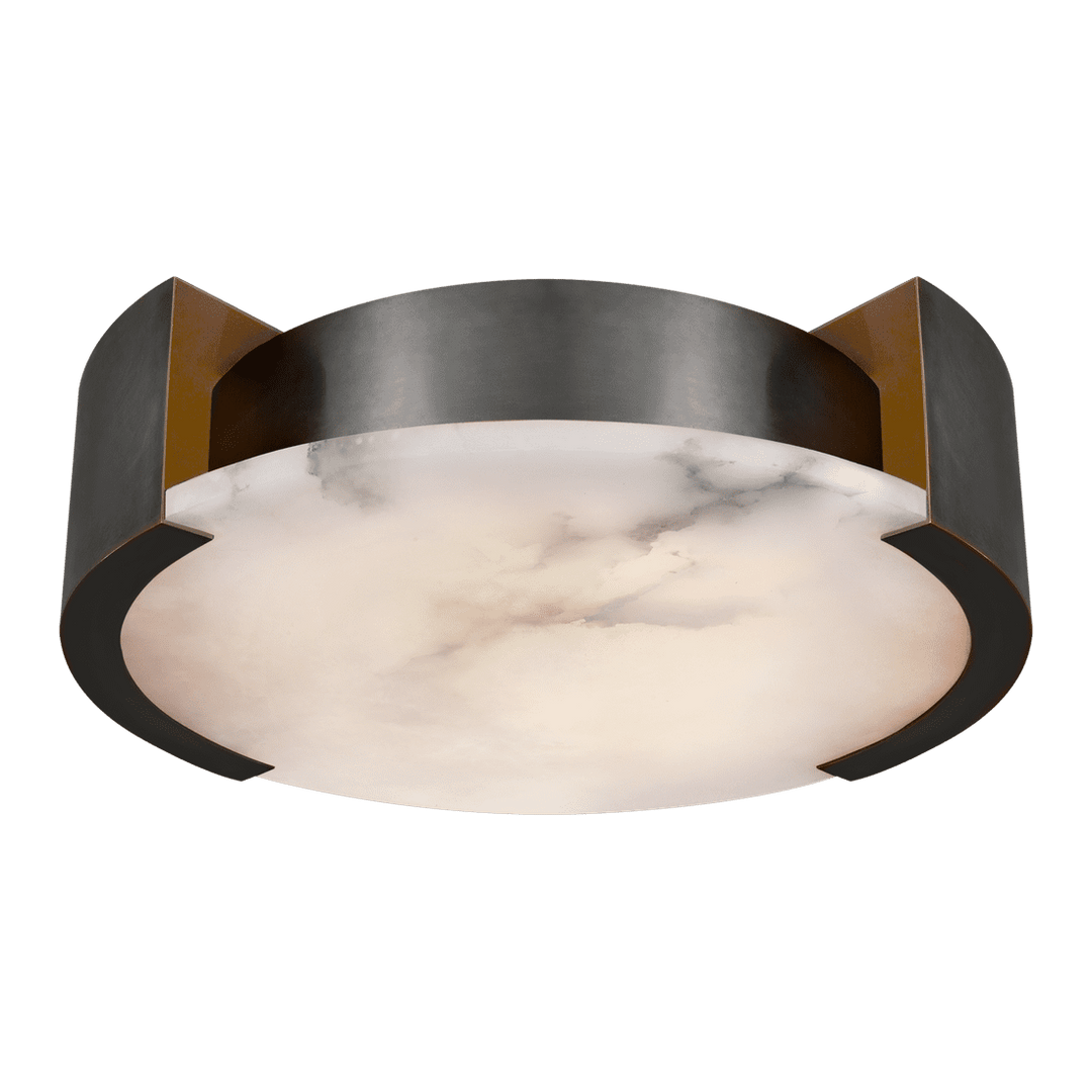 Melange Large Flush Mount - Bronze with Alabaster Visual Comfort 1