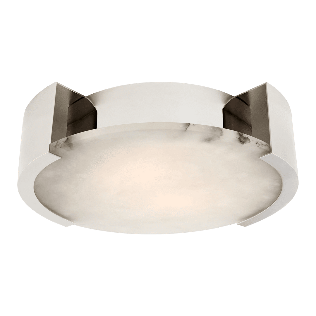 Melange Large Flush Mount - Polished Nickel with Alabaster Visual Comfort 1
