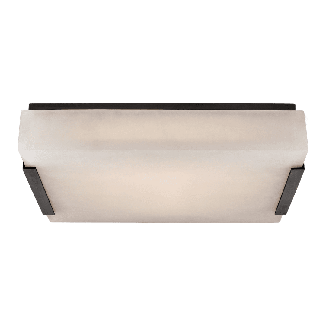Covet Medium Flush Mount - Bronze with Alabaster Visual Comfort 1