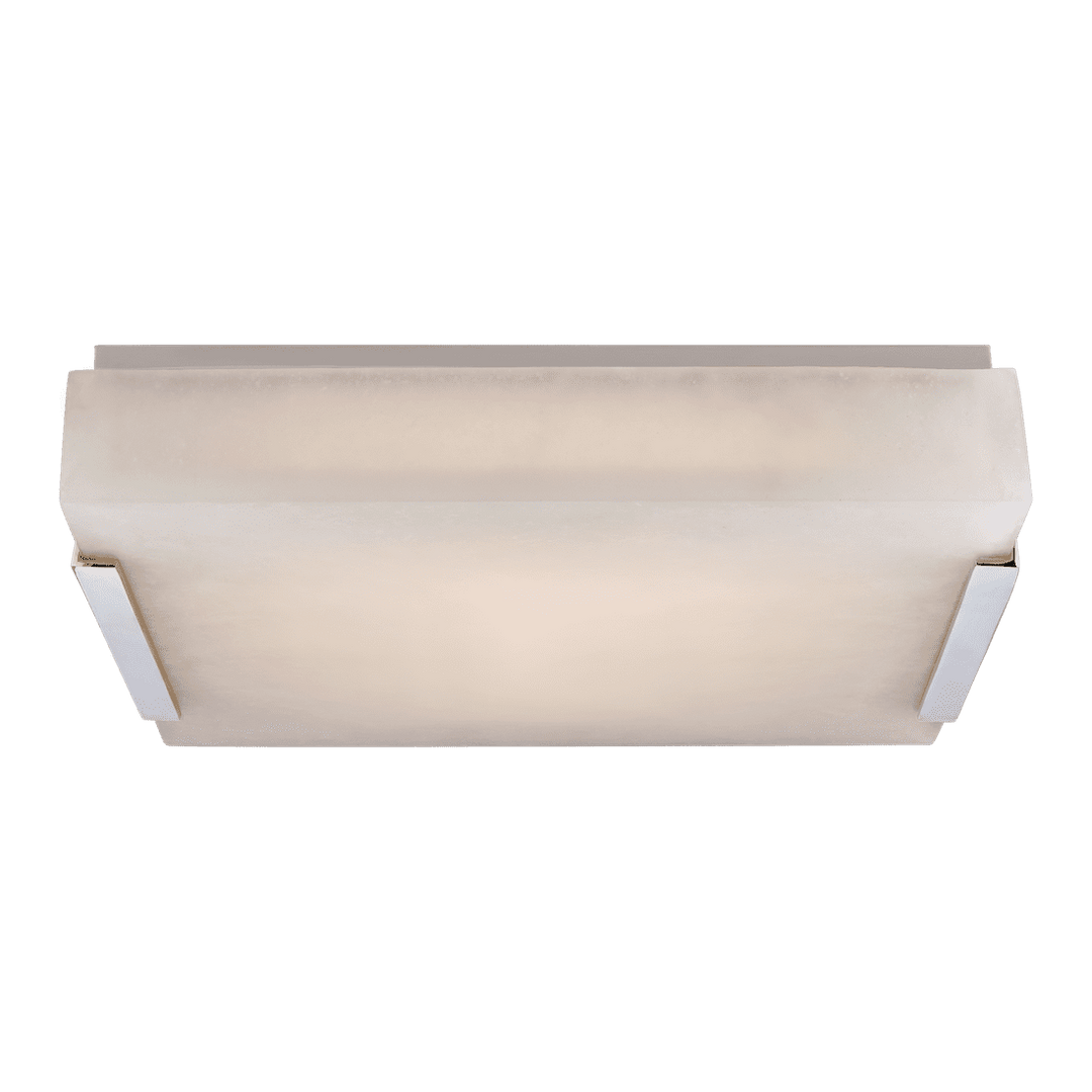 Covet Medium Flush Mount - Polished Nickel with Alabaster Visual Comfort 1