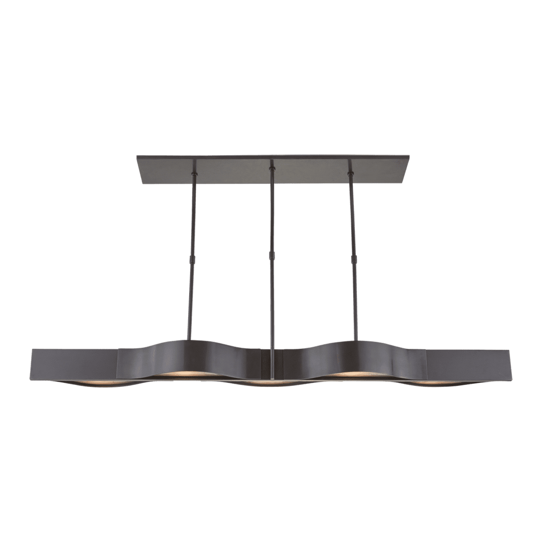 Avant Large Linear Pendant - Bronze with Frosted Glass Visual Comfort 1