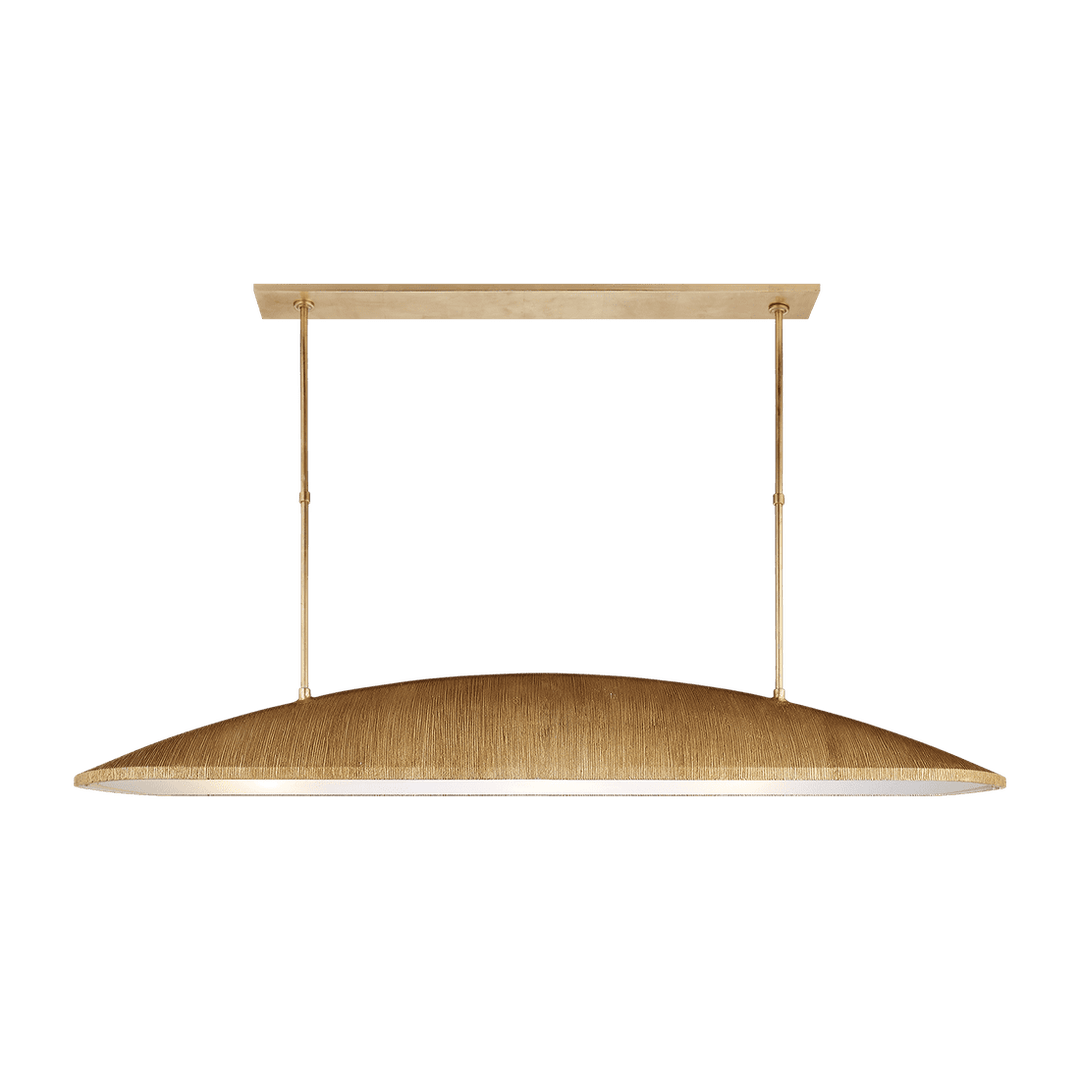 Utopia Large Linear Pendant - Gild with Frosted Acrylic Visual Comfort 1