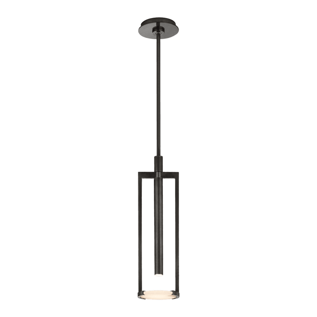 Melange Small Floating Disc Pendant - Bronze with Alabaster Visual Comfort 1
