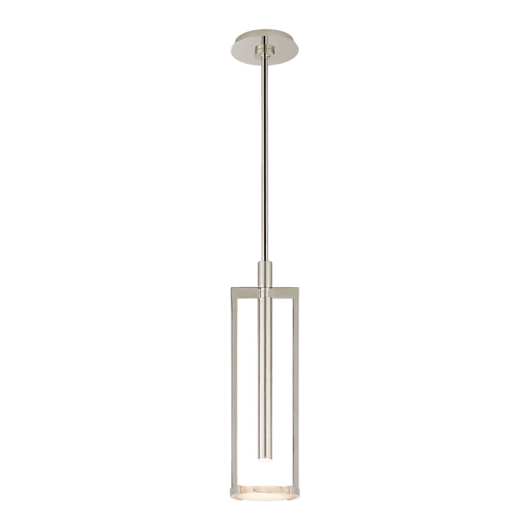 Melange Small Floating Disc Pendant - Polished Nickel with Alabaster Visual Comfort 1