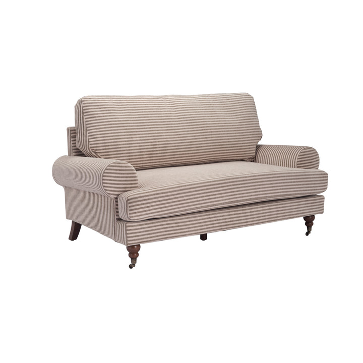 Kitt 2 Seater Sofa - Charcoal Stripe