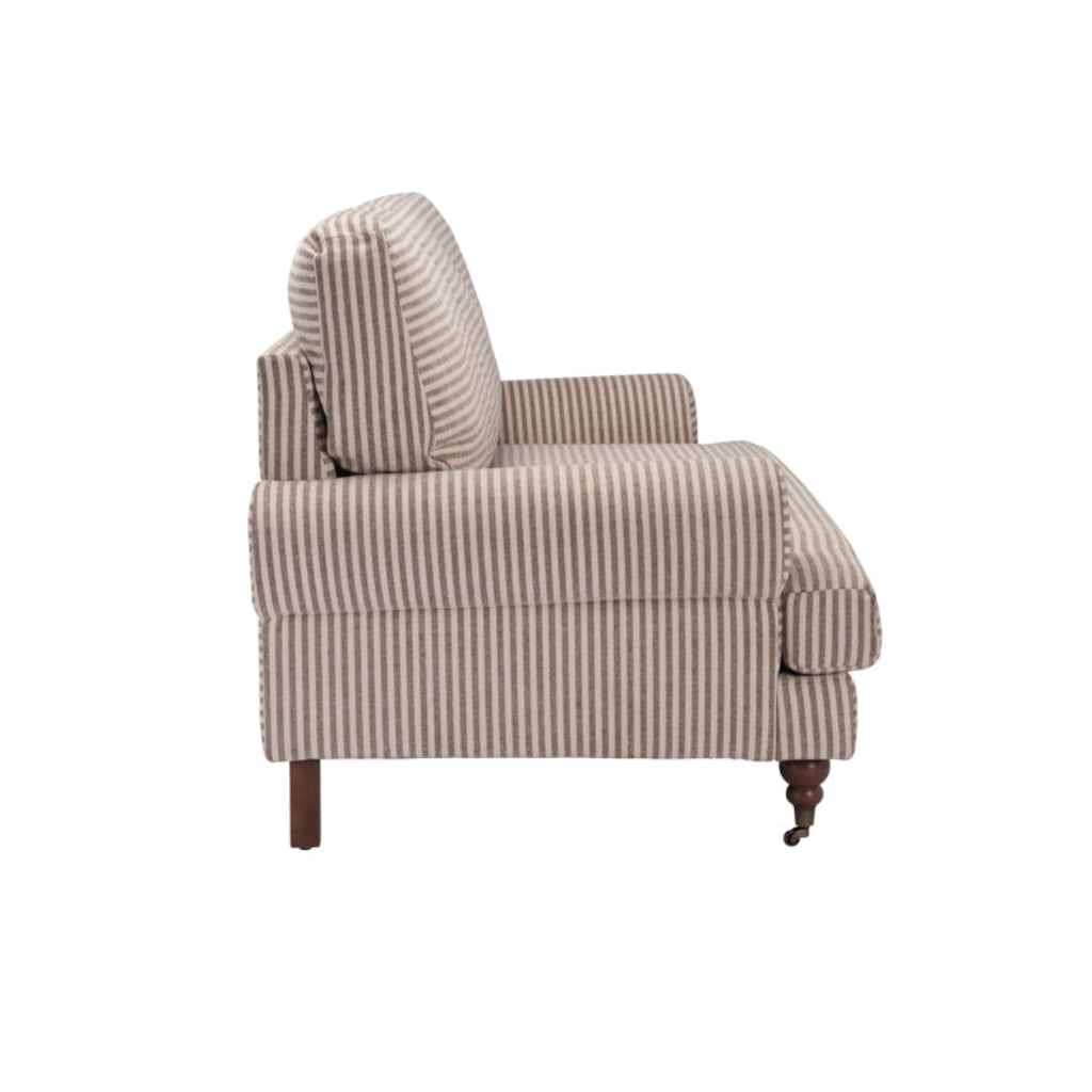 Kitt 2 Seater Sofa - Charcoal Stripe
