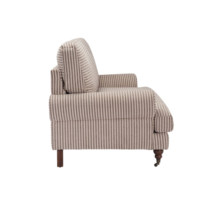 Kitt 2 Seater Sofa - Charcoal Stripe