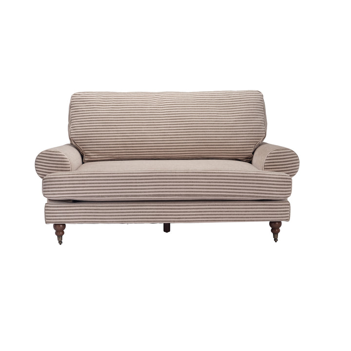 Kitt 2 Seater Sofa - Charcoal Stripe