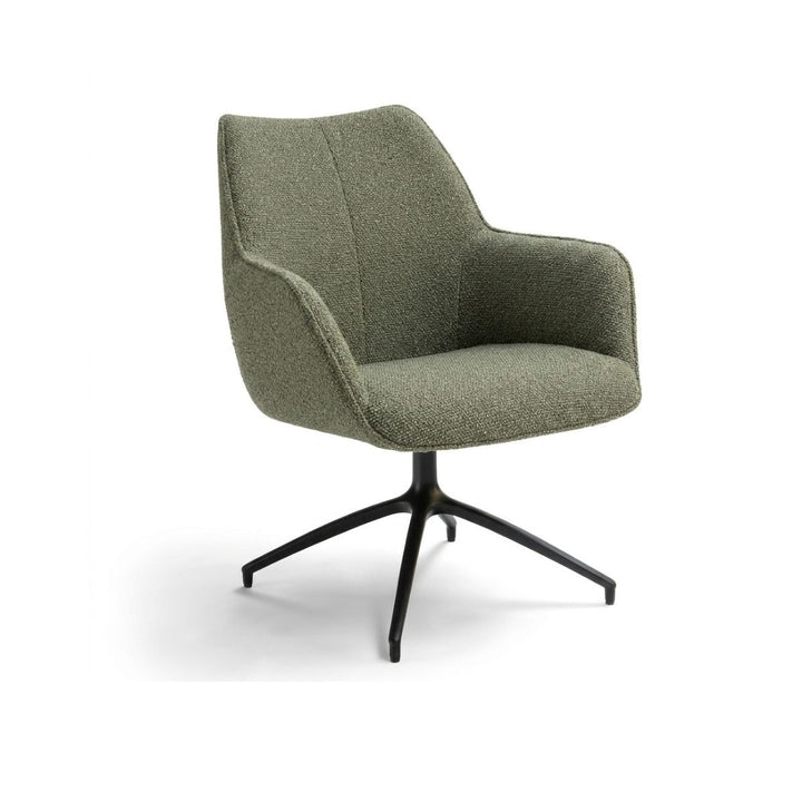Kiq Green Monza Melange Swivel Accent Chair - Black