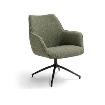 Kiq Green Monza Melange Swivel Accent Chair - Black