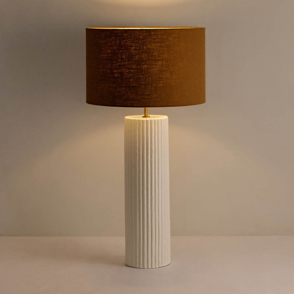 DI Designs Lamp - Large Ribbed Gesso