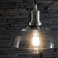 Garden Trading Hoxton Satin Nickel Pendant Light