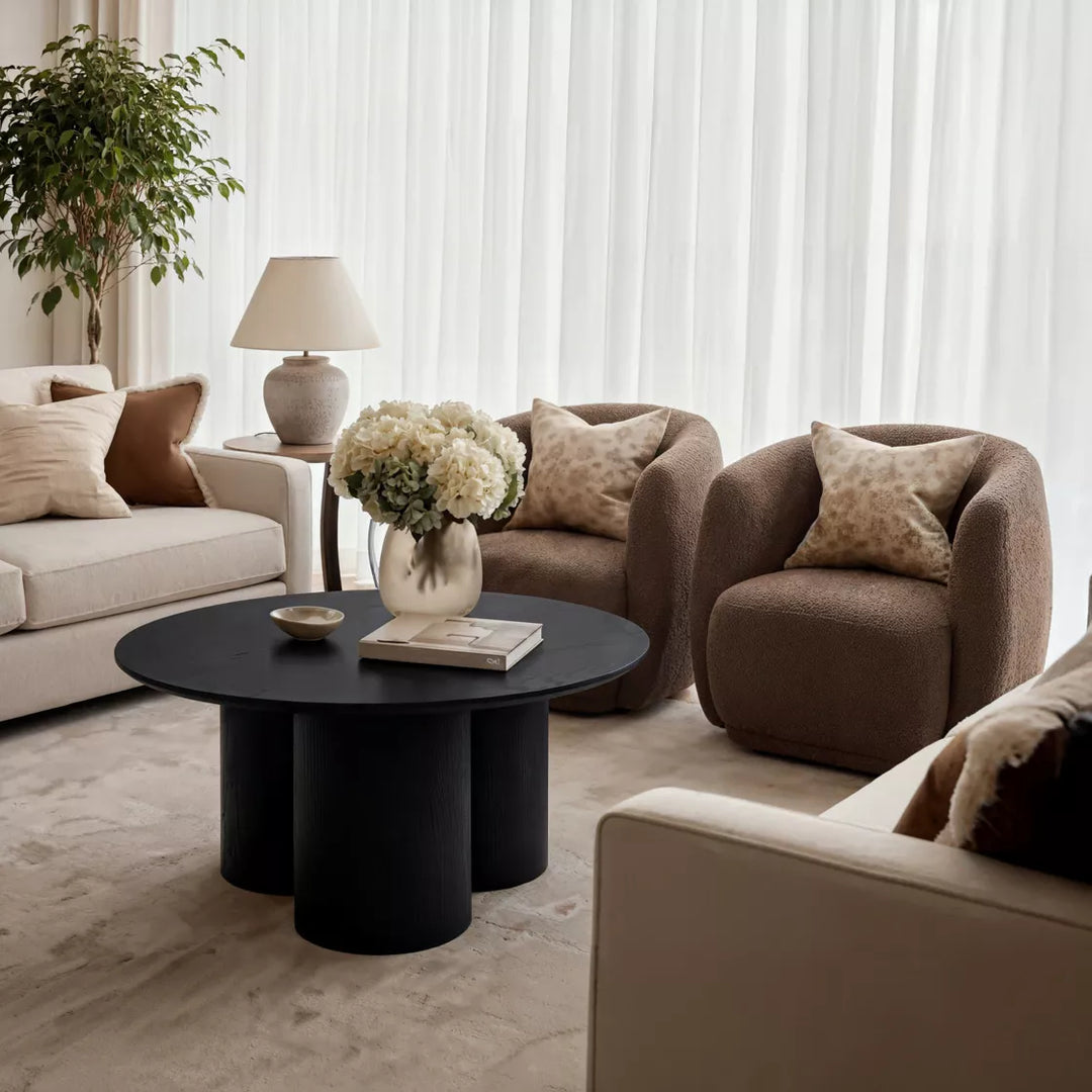 Lola Round Coffee Table - Black