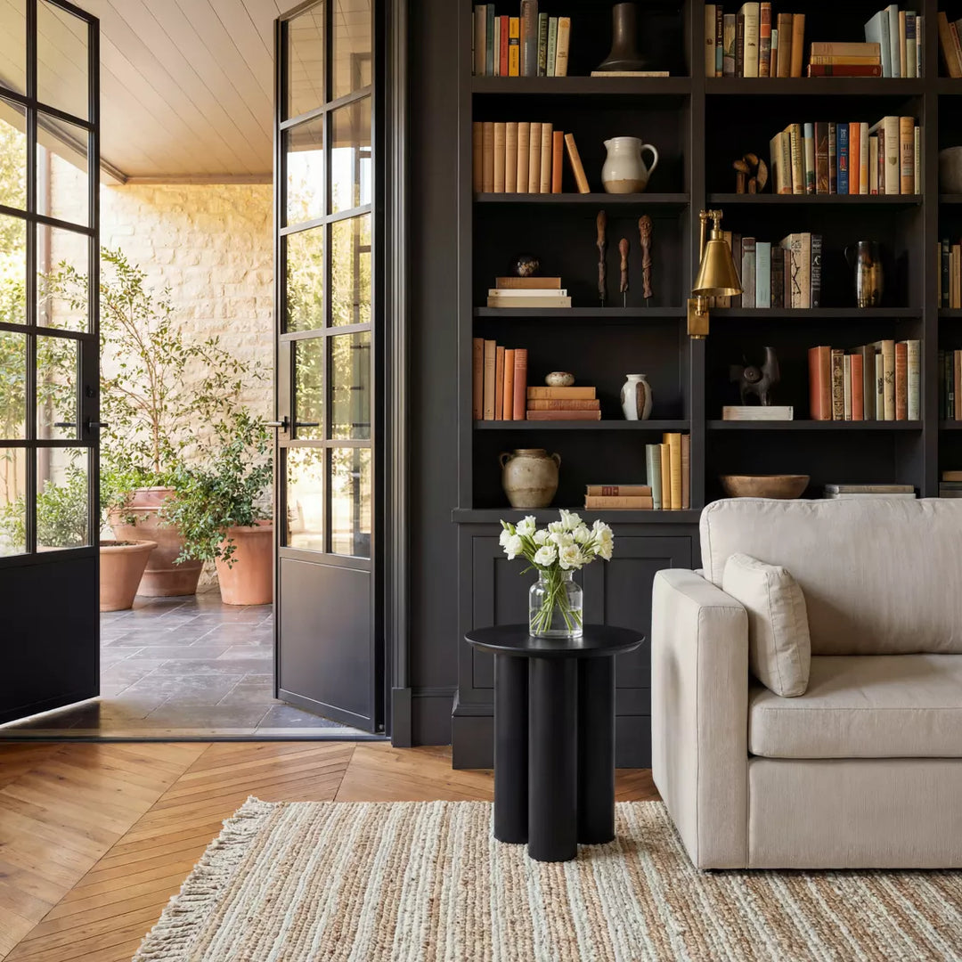 Lola Round Side Table - Black