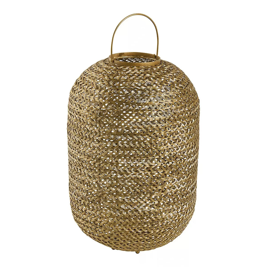 Apollo Woven Metal Lantern - Golden