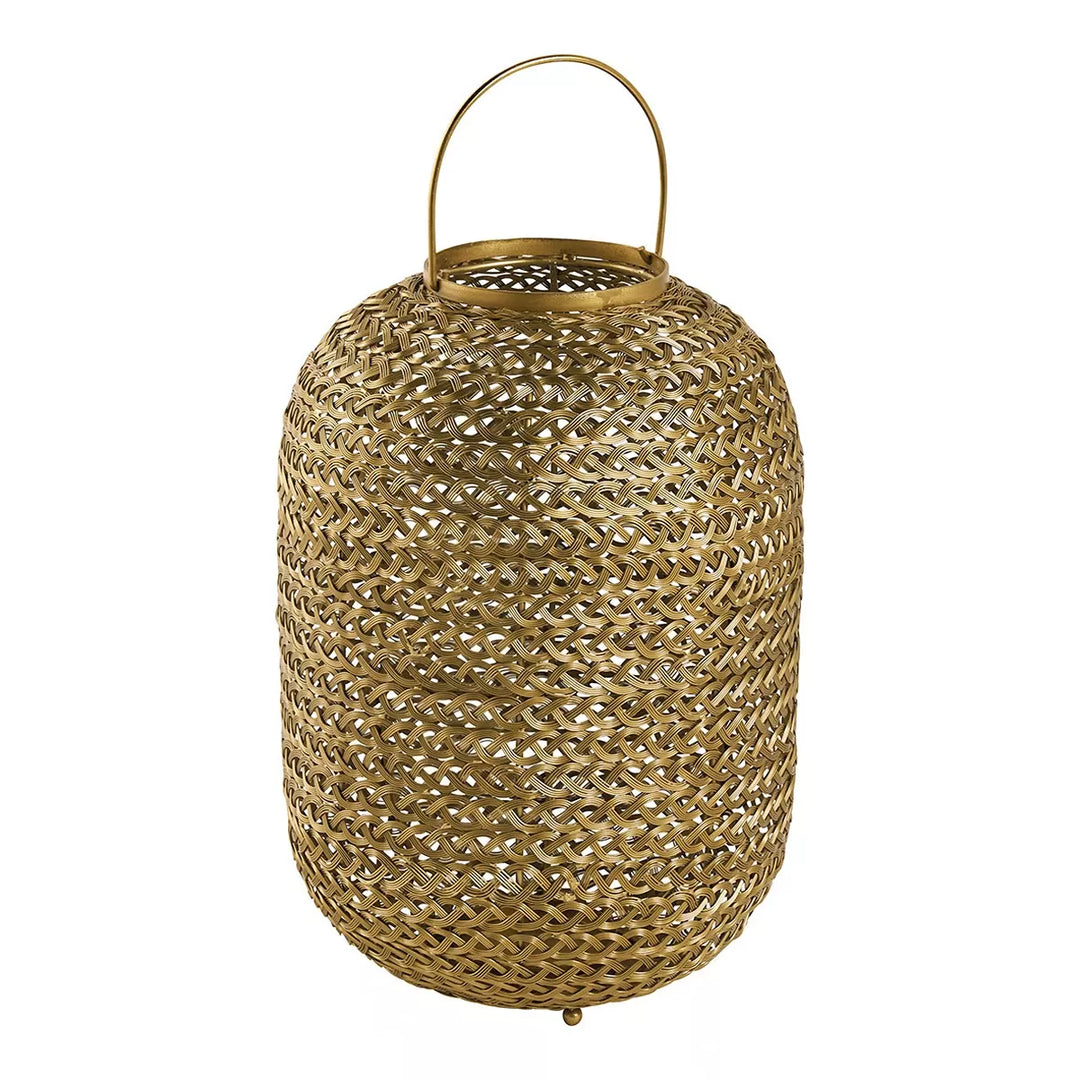 Apollo Woven Metal Lantern - Golden