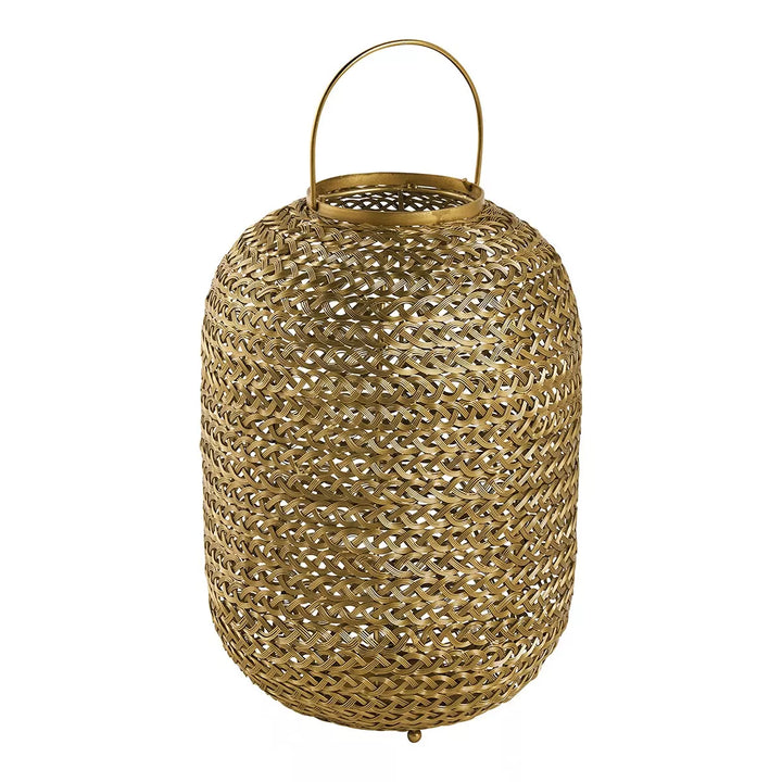 Apollo Woven Metal Lantern - Golden