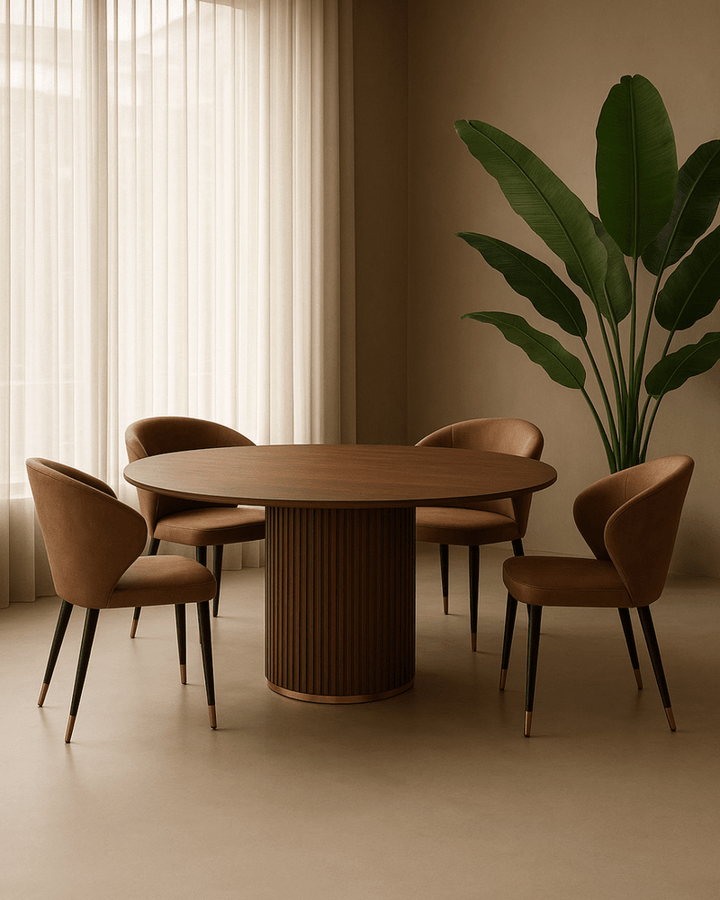 Lantine Round Dining Table - Walnut Tommy Franks 2