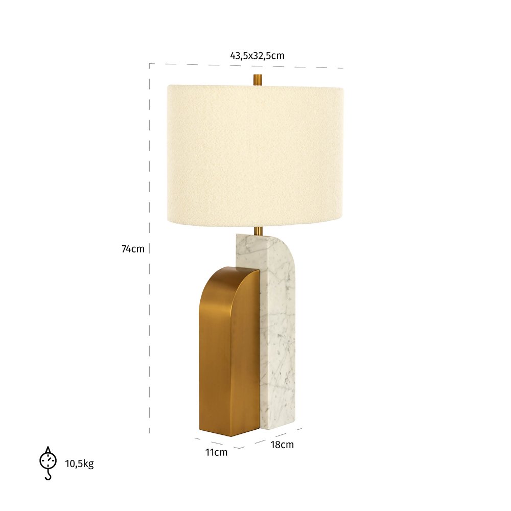 Liliana Marble Table Lamp Richmond 5