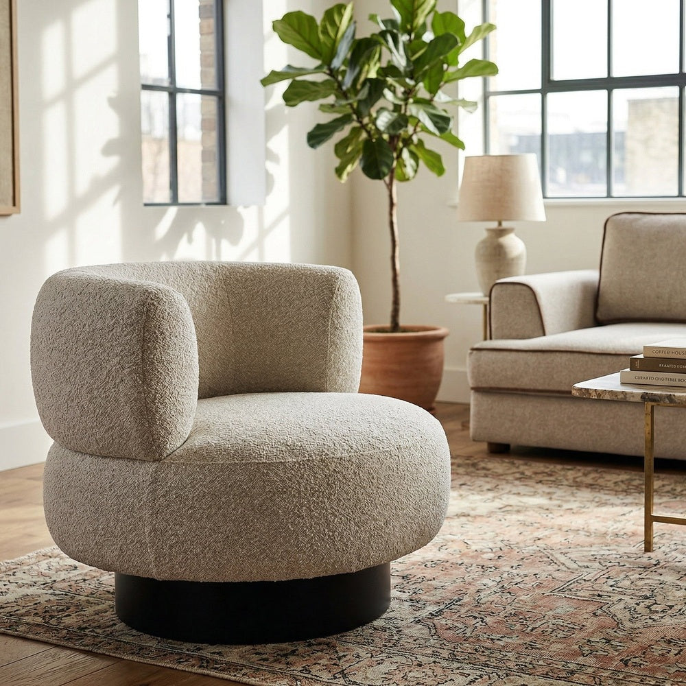 Redeo Swivel Occasional Chair - Capela Sand