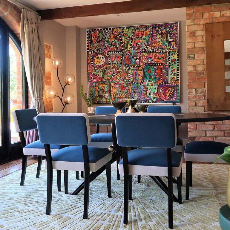 Alfama Dining Chair - Oxford Misty & Polar Blue LiangAndEimil 2