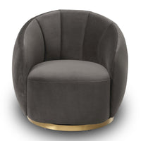 Liang & Eimil Bulpa Occasional Chair Kaster Slate Velvet