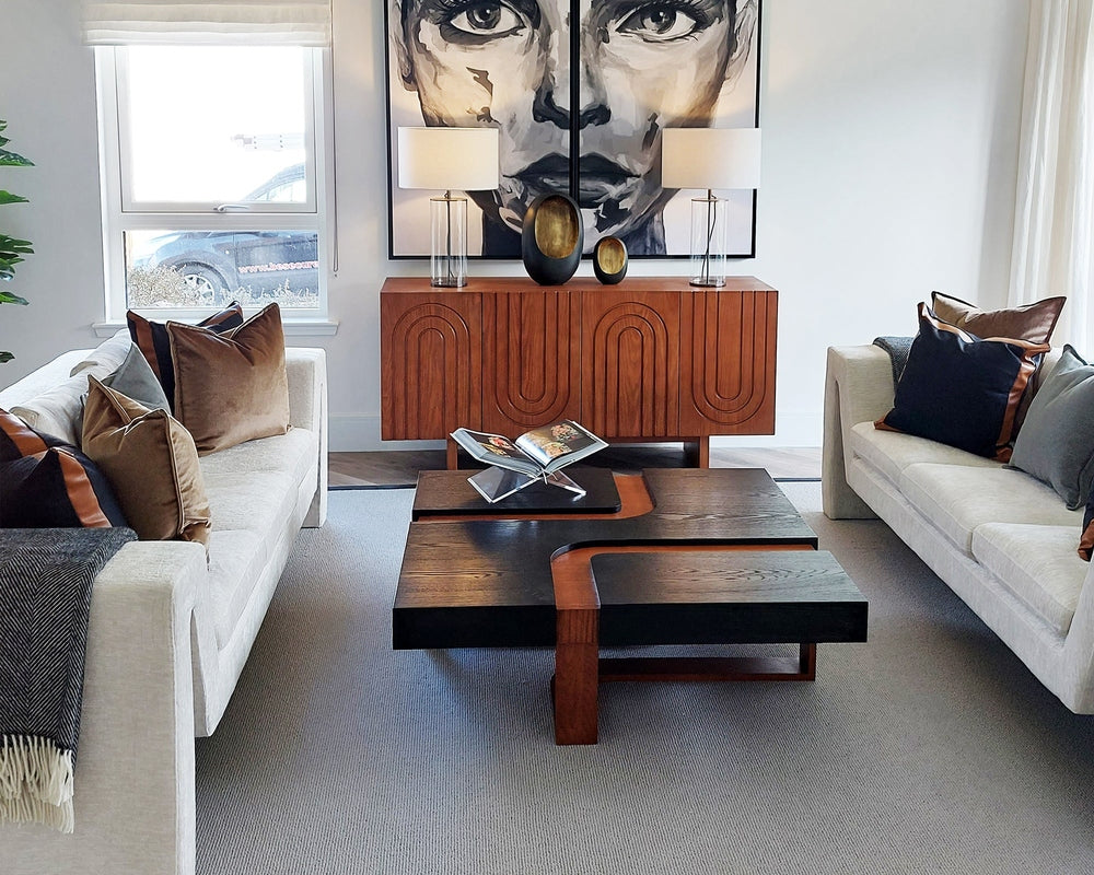 Grove Square Coffee Table - Wenge & Classic Brown LiangAndEimil 2