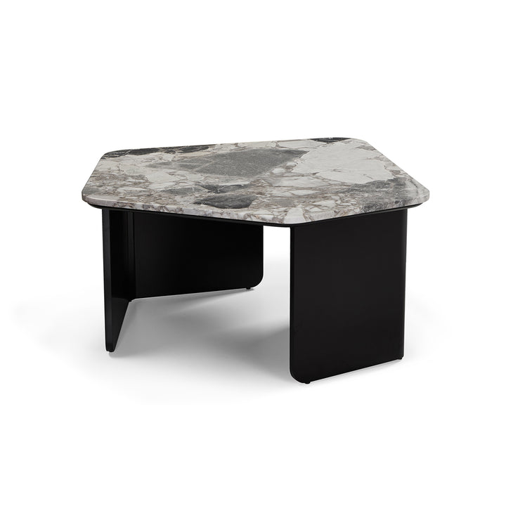 Organic Marble Coffee Table - Oreo Grey & Matte Black LiangAndEimil 3