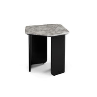 Liang & Eimil Organic End Table Oreo Grey & Matt Black