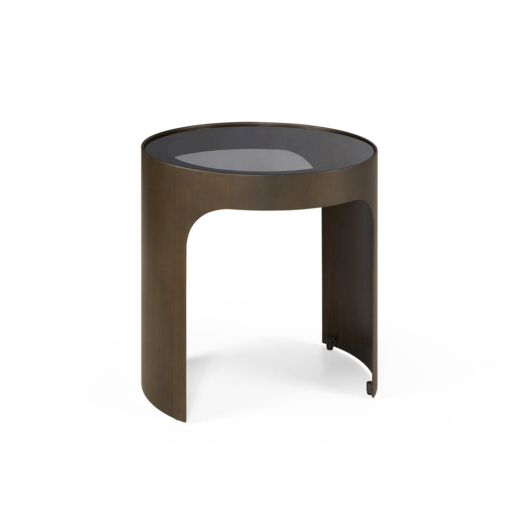 Arch Round Side Table - Antique Bronze & Smoked Black LiangAndEimil 2