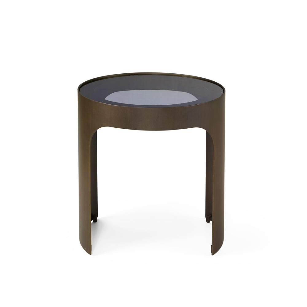 Arch Round Side Table - Antique Bronze & Smoked Black LiangAndEimil 1