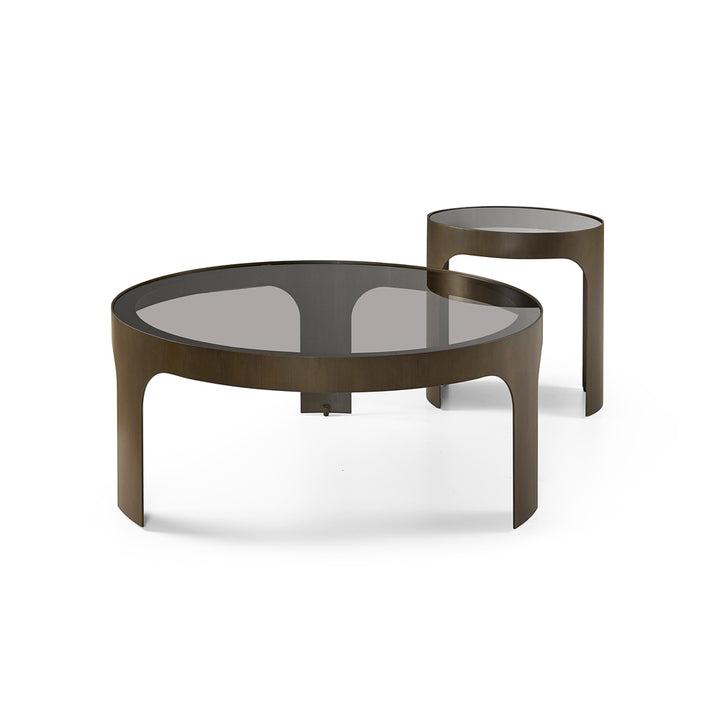 Arch Round Side Table - Antique Bronze & Smoked Black LiangAndEimil 3