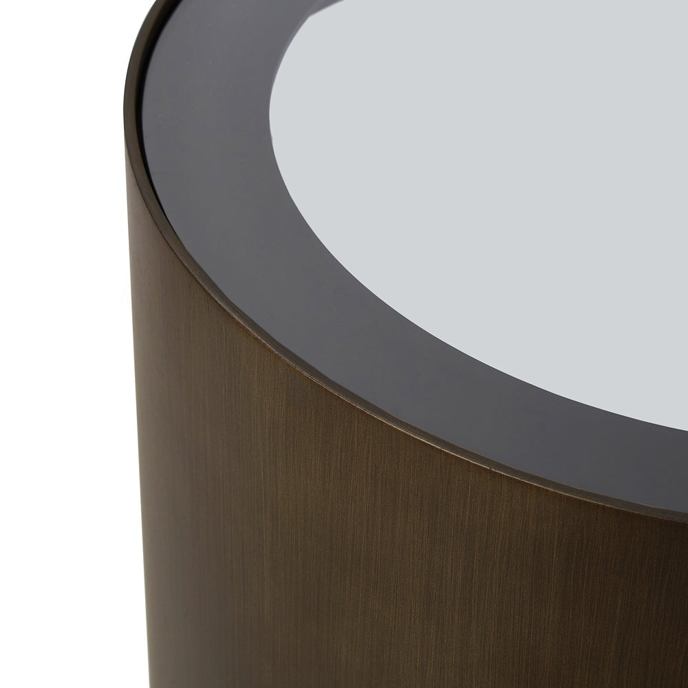 Arch Round Side Table - Antique Bronze & Smoked Black LiangAndEimil 5