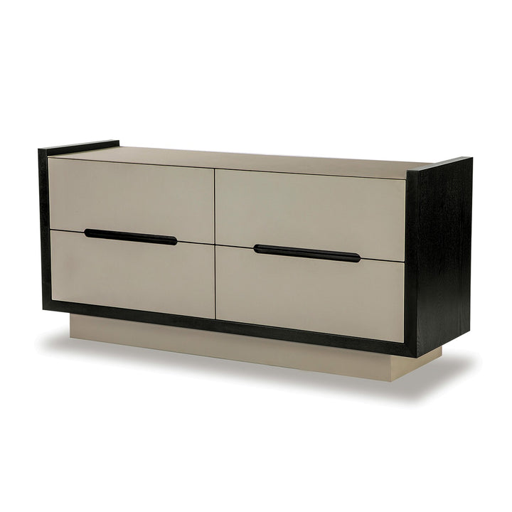 Antara Chest of Drawers - Grey Vegan Leather Matt Black LiangAndEimil 3