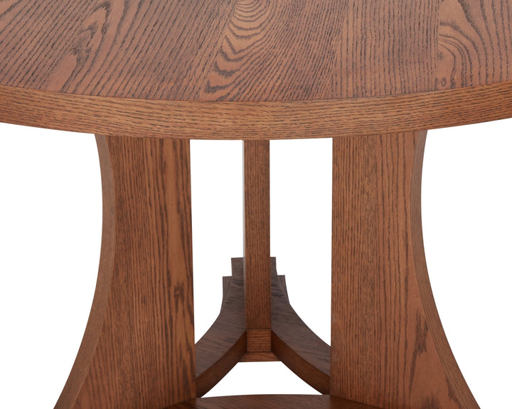 Trevi Round Dining Table - Brushed Brown LiangAndEimil 5