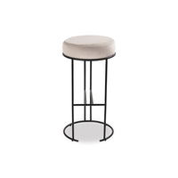 Liang & Eimil Compti Bar Stool - Kaster Light Grey & Matt Black Kaster II Light Grey