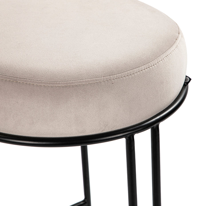 Compti Bar Stool - Kaster Light Grey & Matt Black Kaster II Light Grey LiangAndEimil 4