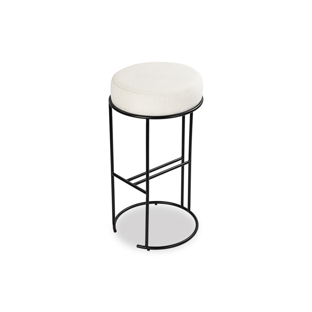 Liang & Eimil Compti Bar Stool - Pilman Beige & Matt Black Pilman Beige