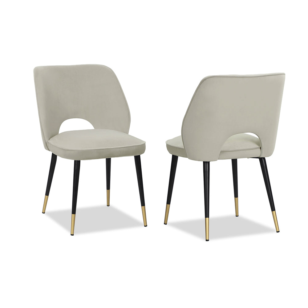Liang & Eimil Jagger Set of 2 Dining Chairs Kaster II Light Grey