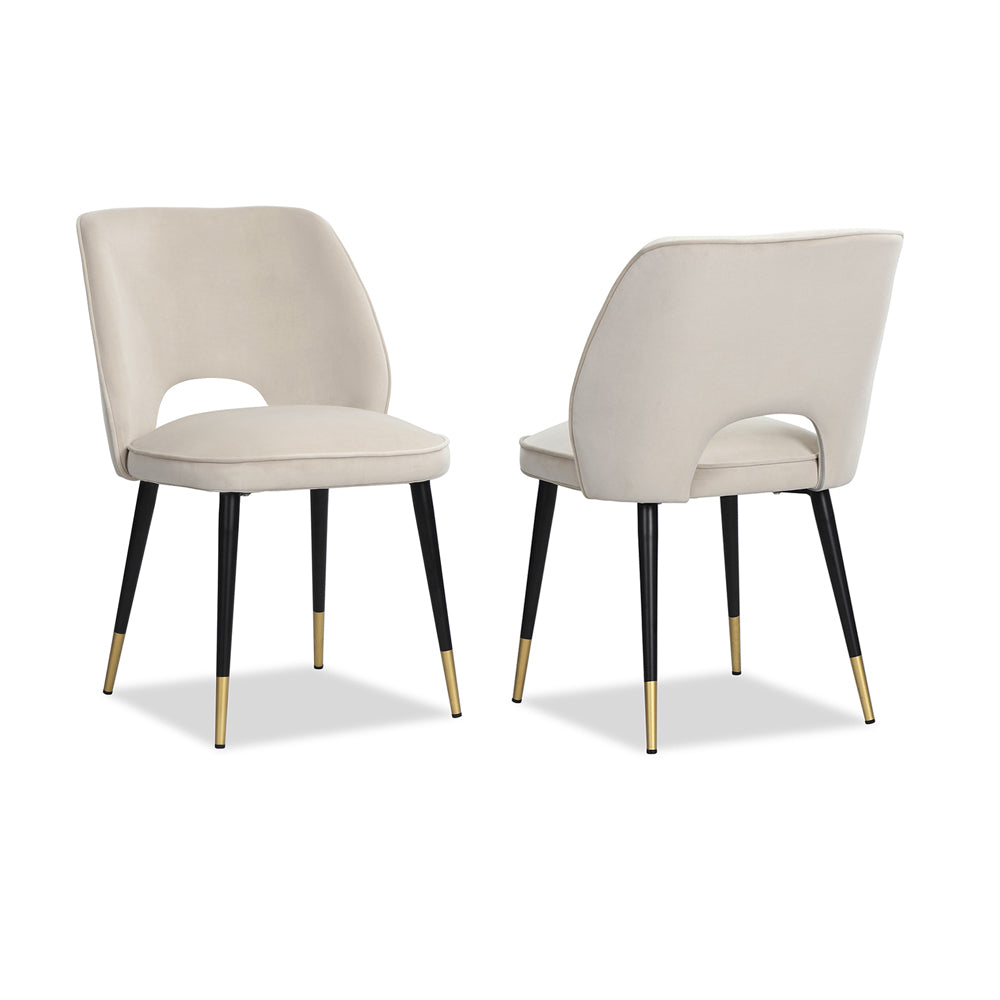 Liang & Eimil Jagger Set of 2 Dining Chairs Kaster II Pebble