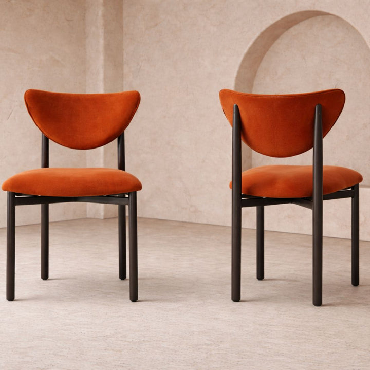 Noah Set of 2 Dining Chairs - Megan Oxide & Matte Black