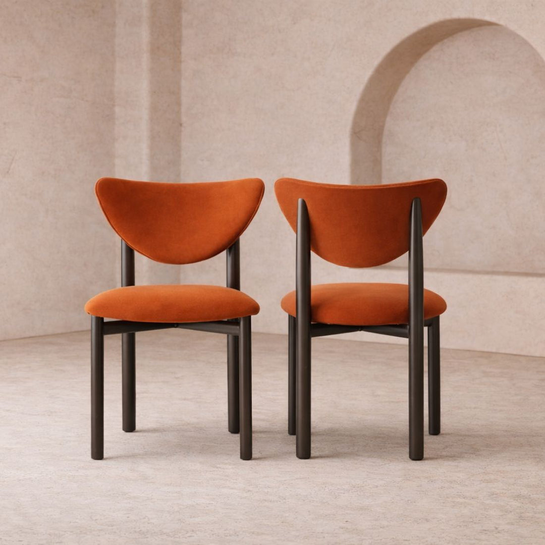 Noah Set of 2 Dining Chairs - Megan Oxide & Matte Black